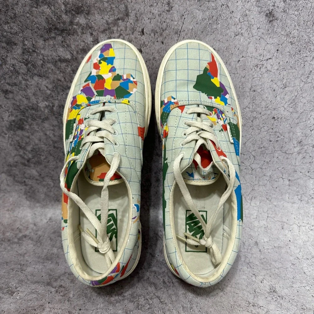 Vans Era Save Our Planet Sneakers Mens 8.5 World Map Multicolor Low Top Shoes